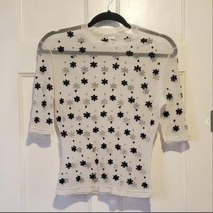 Vivienne Tam Floral Mesh top